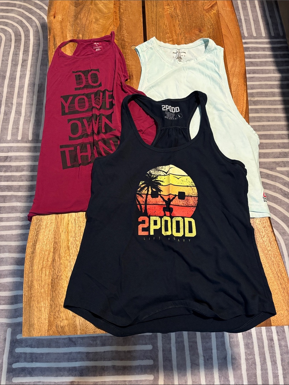 2POOD and Reebok Workout Tanks - Set of 3